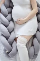 poduszka szara do karmienia typu c rogal