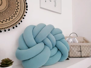 Poduszka supeł - brudny błękit