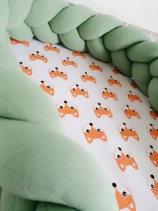 Ochraniacz do łóżeczka warkocz BRUDNA MIĘTA