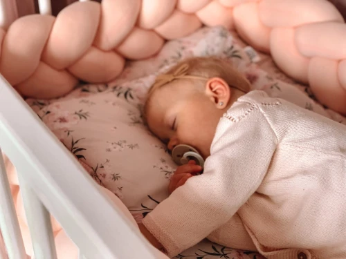 Ochraniacz warkocz 3-pasmowy - Pudrowa Morela