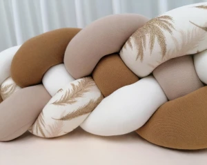 Ochraniacz do łóżeczka 4-pasmowy - boho