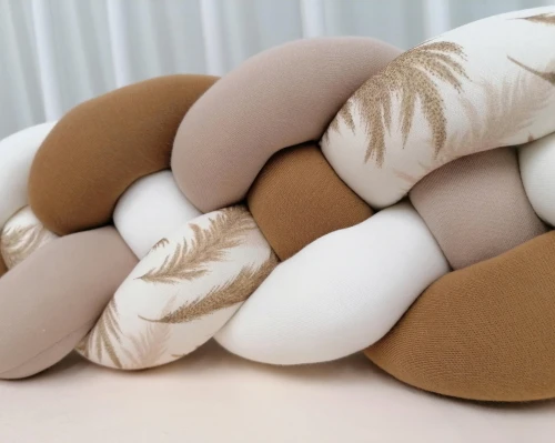 Ochraniacz do łóżeczka 4-pasmowy - boho