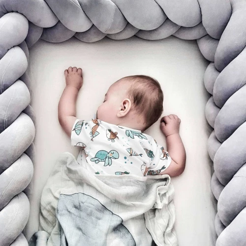 Welurowy ochraniacz warkocz – jasny szary