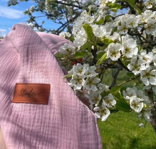 Koc muślinowy (otulacz) - brudny róż