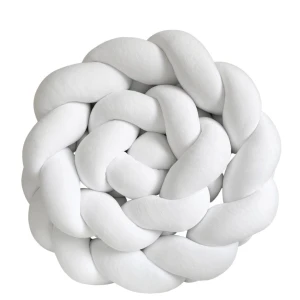 Welurowy ochraniacz do łóżeczka – biały