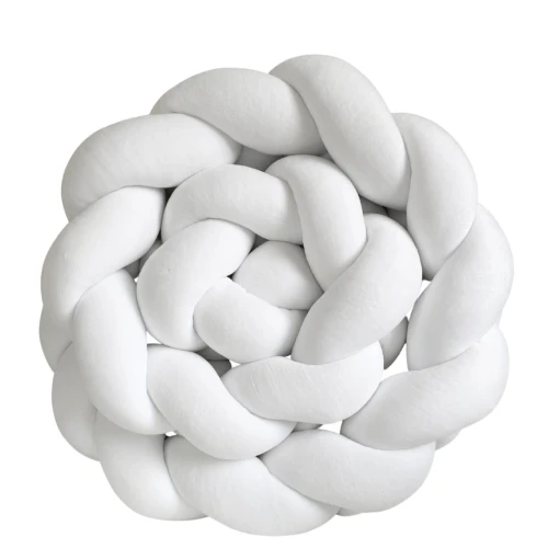 Welurowy ochraniacz do łóżeczka – biały