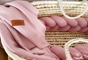 Kocyk muślinowy / otulacz - Brudny Róż