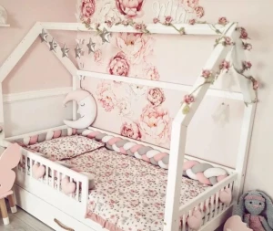 Ochraniacz warkocz - do łóżeczka domek