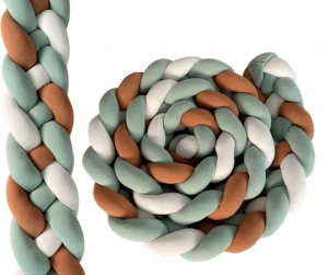 Wysoki 4-pasmowy ochraniacz ECRU, KARMEL, BRUDNA MIĘTA