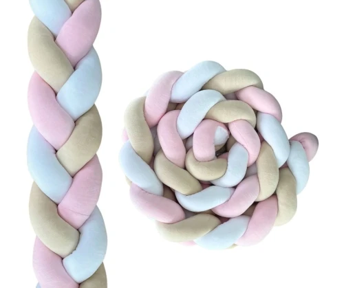 Welurowy ochraniacz BIEL, RÓŻ, BEŻ