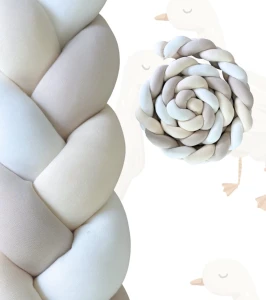 Ochraniacz warkocz - ecru/jasny beż/piaskowy beż