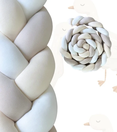 Ochraniacz warkocz - ecru/jasny beż/piaskowy beż