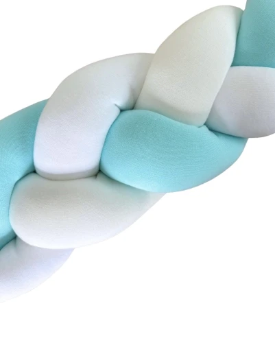 Ochraniacz warkocz - turkus/biel/ecru