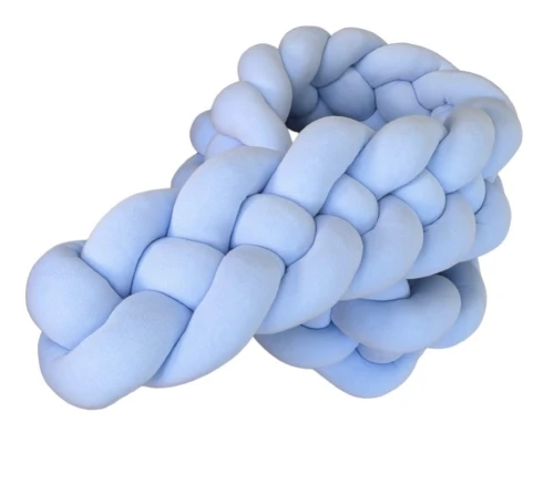 Wysoki ochraniacz warkocz 4-pasma błękitny baby blue