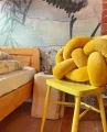 Poduszka z weluru musztardowa knot pillow