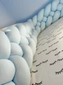 Wysoki warkocz do łóżeczka błękitny baby Blue