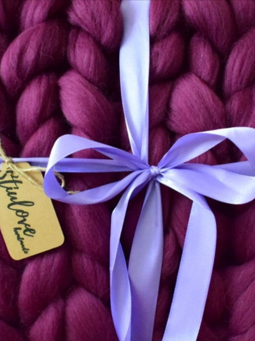 Koc z wełny czesankowej 160x200 cm