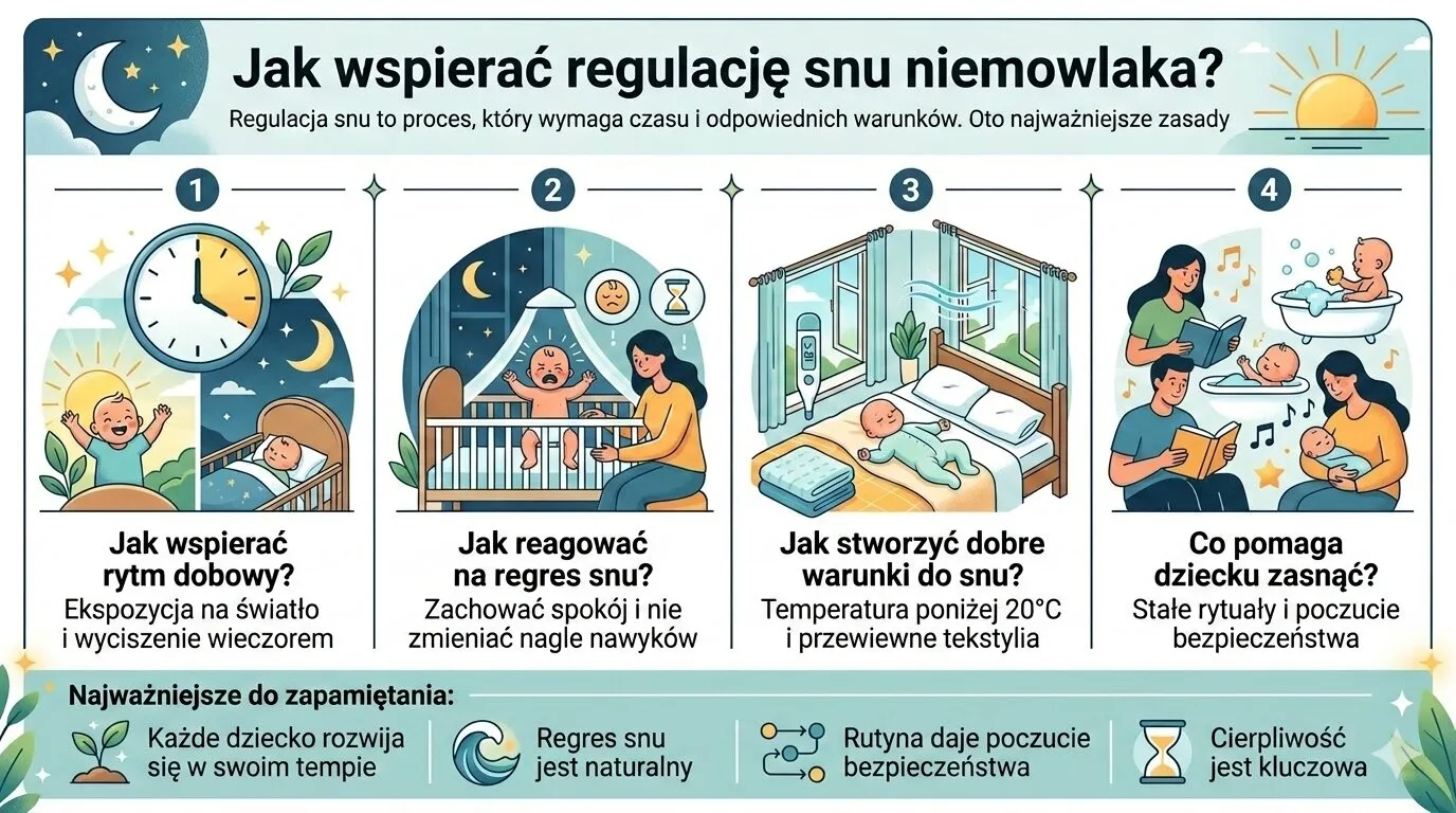 Jak wspierać regulację snu niemowlaka?