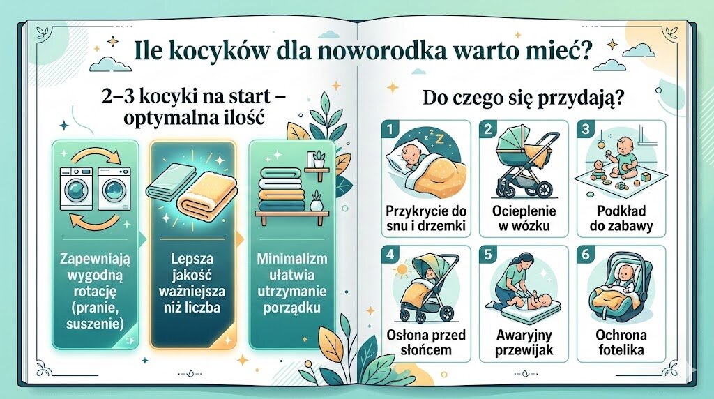 Ile kocyków dla noworodka warto mieć?