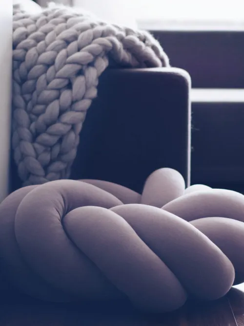 Pufa Knot Pillow – Bawełniana pufa boho