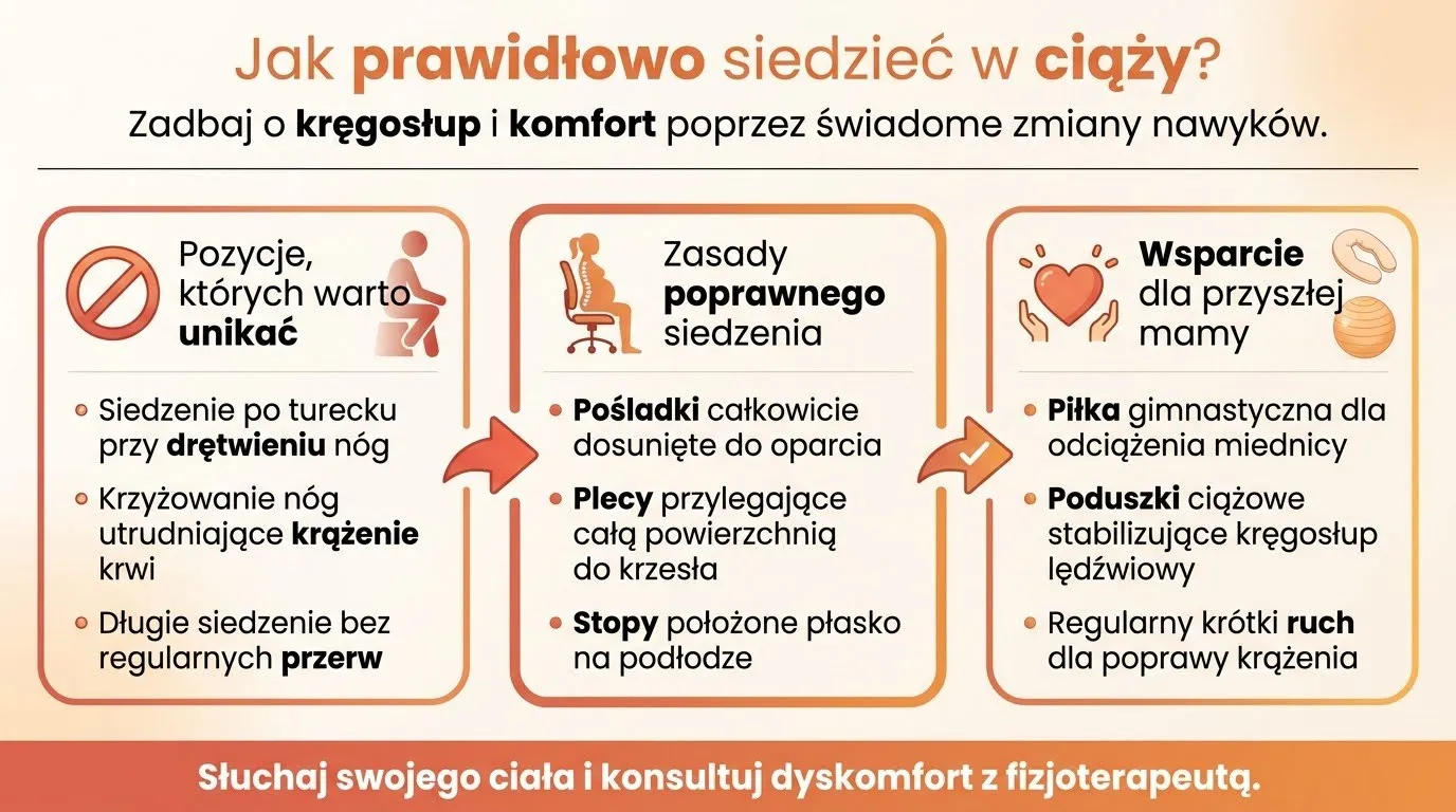 Jak prawidłowo siedzieć w ciąży?